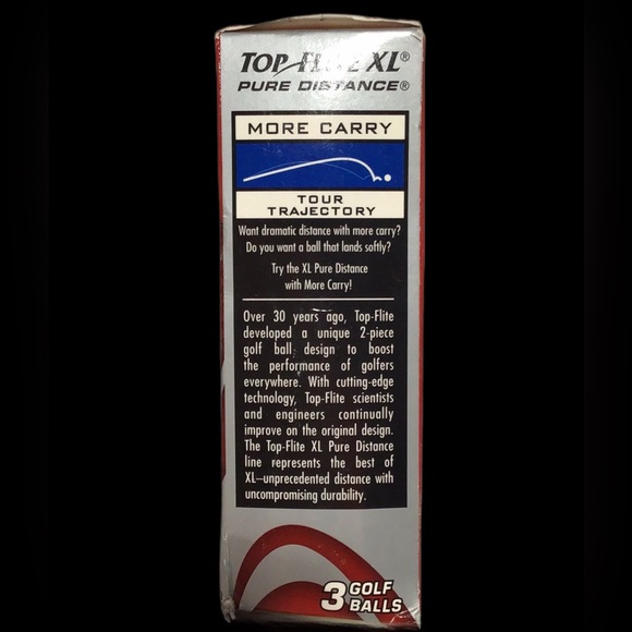 NIB Top‎ Flite XL Pure Distance, More Carry Golf Balls, 2 Sleeves of 3 each - Picture 4 of 6